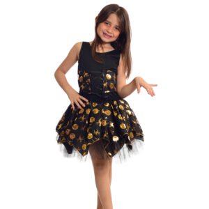 Fantasia Bambolê Infantil Halloween Bruxa metalizada-106