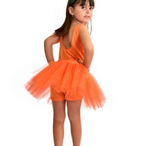 Fantasia Bambolê Infantil Halloween Abóbora com tiara- 144